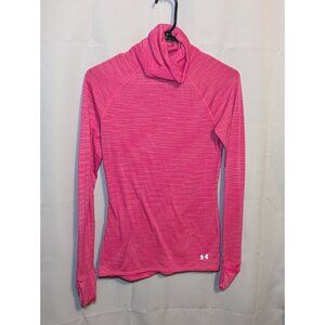 Under Armour Sweater Womens Medium Pink All Season Gear Turtleneck Long Sleeve